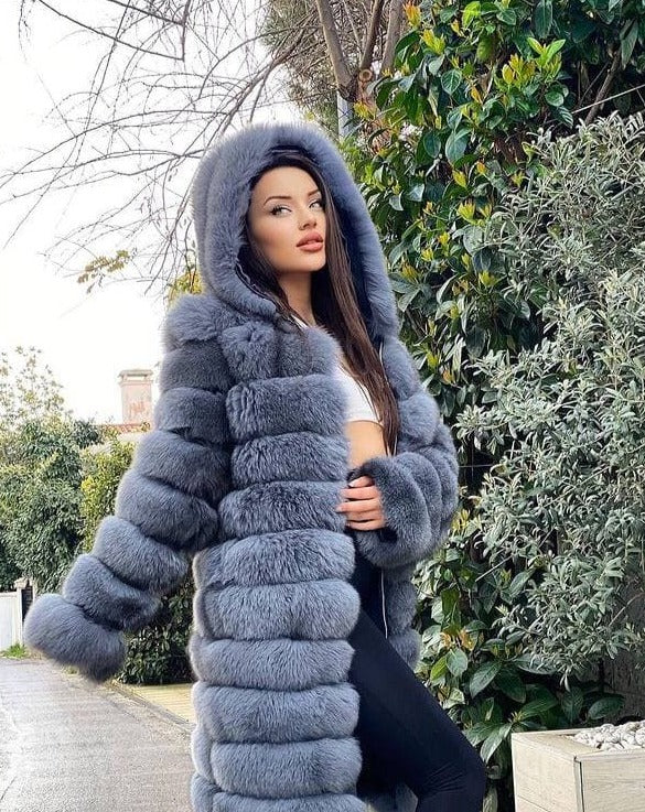RIGEL 10 Row - w/ Hoodie Finn Fur Coat – Milano Calvino Shop