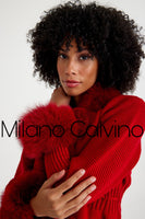 Knitwear w/ Finnish Fur (Red)
