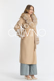 Fur Trimmed Fransız Cashmerei Coat - Camel Beige - Milano Calvino image 2