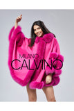 Fur Trimmed Cashmere Poncho - Fujya - Milano Calvino image 5