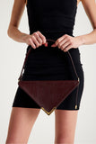 Threee Genuine Leather Bag - Cherry - Milano Calvino