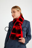 Chinchilla Rex Fur Scarf - Chinchilla Red - Milano Calvino