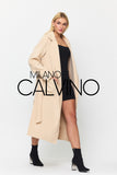 İtalyan Dokuma Alpaca Wool Coat - Light Beige - Milano Calvino image 4