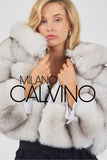 Hooded Fur Jacket Kolları Çıkarılabilir - Naturel White - Milano Calvino image 5