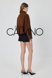 Genuine Suede Leather Zipped Jacket – Acı Kahve - Cognac - Milano Calvino image 4