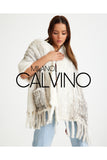 Mink Knitted Fur Shawl - White - Milano Calvino image 2