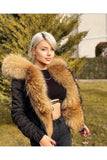 Fur Trimmed Short Parka (water Proof - Black) - Milano Calvino