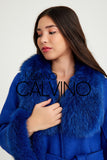 Fur Trimmed Alpaca Coat & Coat ( Blue ) - Milano Calvino image 8