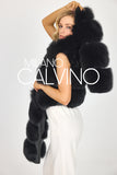 Hooded Fur Jacket Kolları Çıkarılabilir - Black - Milano Calvino image 5