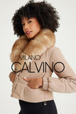 Collarlı Şişme Jacket - Cream - Milano Calvino image 3