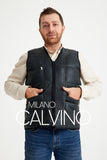 Genuine Leather Erkek Vest - Black - Milano Calvino image 4