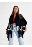 Mink Knitted Fur Shawl - Black - Milano Calvino image 6