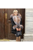 Women’s Fur Trimmed Şişme Parka (Black) - Milano Calvino