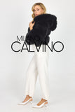 Hooded Fur Jacket Kolları Çıkarılabilir - Black - Milano Calvino image 3