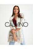 Mink Knitted Fur Shawl - White - Milano Calvino image 6