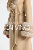 Fur Trimmed Fransız Cashmerei Coat - Camel Beige - Milano Calvino image 4