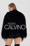 Gerçek Tibet Furü Women’s Jacket - Black - Milano Calvino image 7