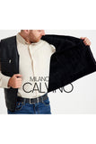 Genuine Leather Erkek Vest - Black - Milano Calvino image 3