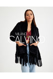 Mink Knitted Fur Shawl - Black - Milano Calvino image 3