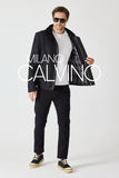 Erkek Klasik Jacket — Curly Post Collarlı, Çıkarılabilir - Black - Milano Calvino image 4