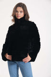 Chinchilla Rex Fur Jacket - Black - Milano Calvino image 2