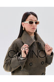Women’s Oversize Genuine Leather Jacket Jacket - Camel - Milano Calvino image 5