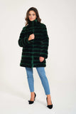 Chinchilla Rex Long Fur Jacket (Green) - Chinchilla Green - Milano Calvino