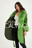 Fur Trimmed Alpaca Coat & Coat ( Açık Green ) - Light Green - Milano Calvino image 4