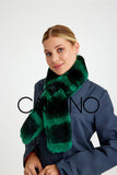 Chinchilla Rex Fur Scarf - Chinchilla Green - Milano Calvino