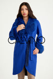 Fur Trimmed Alpaca Coat & Coat ( Blue ) - Milano Calvino image 7