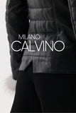 Fur Trimmed Leather Jacket - Black Silver - Milano Calvino image 8