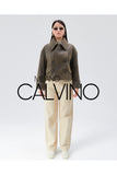 Women’s Oversize Genuine Leather Jacket Jacket - Camel - Milano Calvino image 2