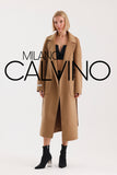 İtalyan Dokuma Alpaca Wool Coat - Beige - Milano Calvino image 7