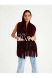 Mink Knitted Fur Shawl - Red - Milano Calvino