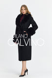Fur Trimmed Fransız Cashmerei Coat - Black - Milano Calvino image 8