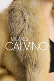 Lopez Special Design Hacimli Dokulu Fur Jacket - Gold - Milano Calvino image 2