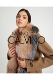 Fur Trimmed Yün Kumaş Short Coat - Deve Tüyü - Milano Calvino image 6