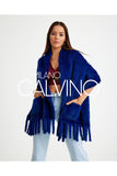 Mink Knitted Fur Shawl - Blue - Milano Calvino image 3