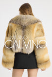 Lopez Special Design Hacimli Dokulu Fur Jacket - Gold - Milano Calvino image 6
