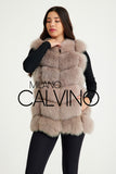 Fur Trimmed Vest 6 Sıra - Dark Beige - Milano Calvino image 6