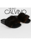 Twin Fur Slipper Mink - Brown - Milano Calvino image 2