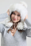 Noelle Knitted Fur Trimmed Luxury Beanie – Çift Ponponlu TaYellowm - White - Milano Calvino image 5