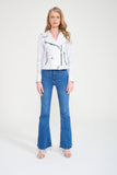 Genuine Leather Jacket - White - Milano Calvino