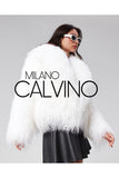 Gerçek Tibet Furü Women’s Jacket - White - Milano Calvino image 4