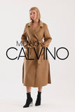 İtalyan Dokuma Alpaca Wool Coat - Beige - Milano Calvino
