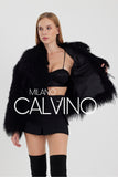 Gerçek Tibet Furü Women’s Jacket - Black - Milano Calvino image 2