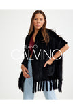 Mink Knitted Fur Shawl - Black - Milano Calvino image 4