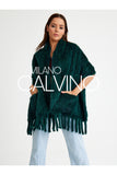 Mink Knitted Fur Shawl - Green - Milano Calvino image 4