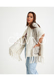 Mink Knitted Fur Shawl - White - Milano Calvino image 3