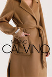 İtalyan Dokuma Alpaca Wool Coat - Beige - Milano Calvino image 4